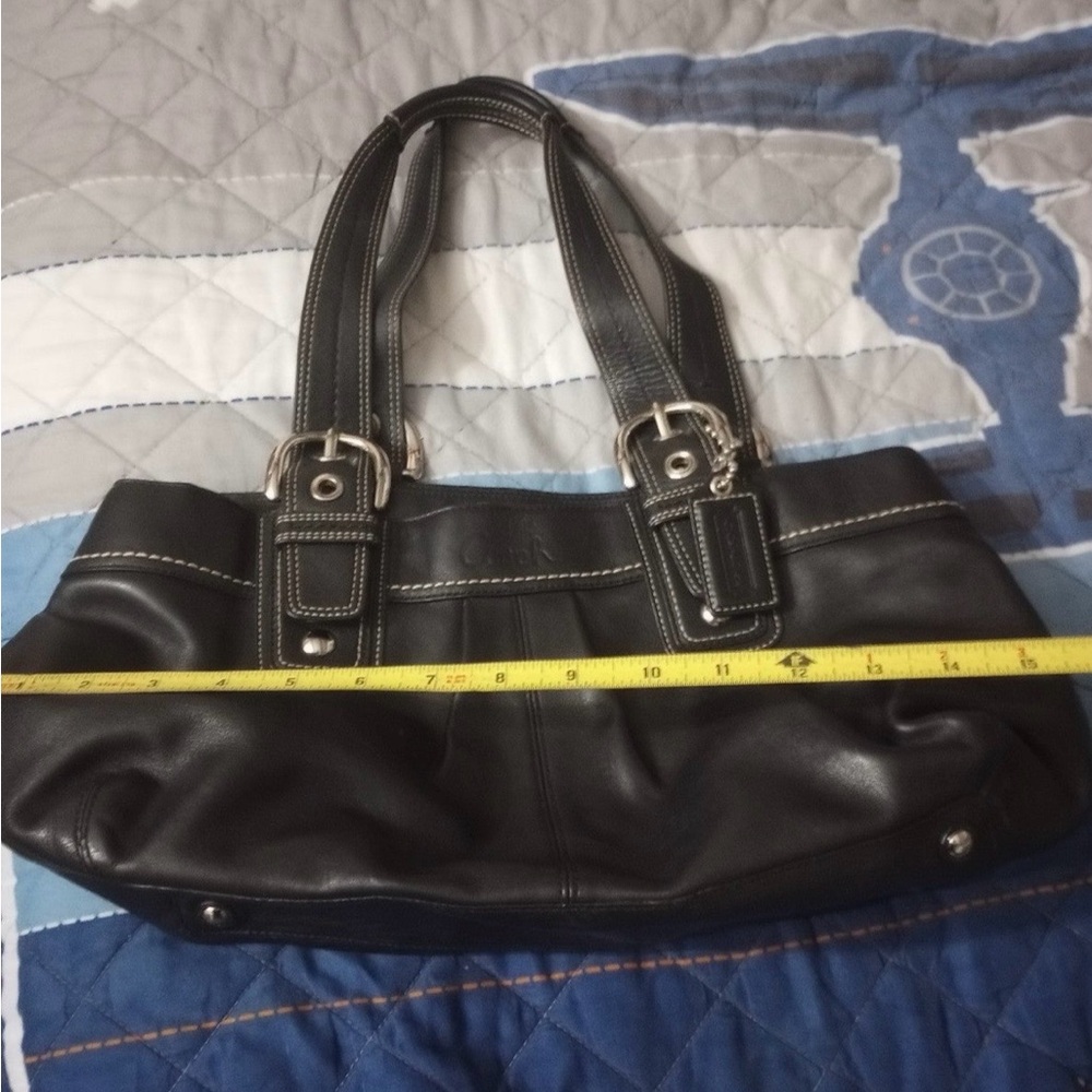 Coach Soho Pleated Tote Leather Bag - Gem